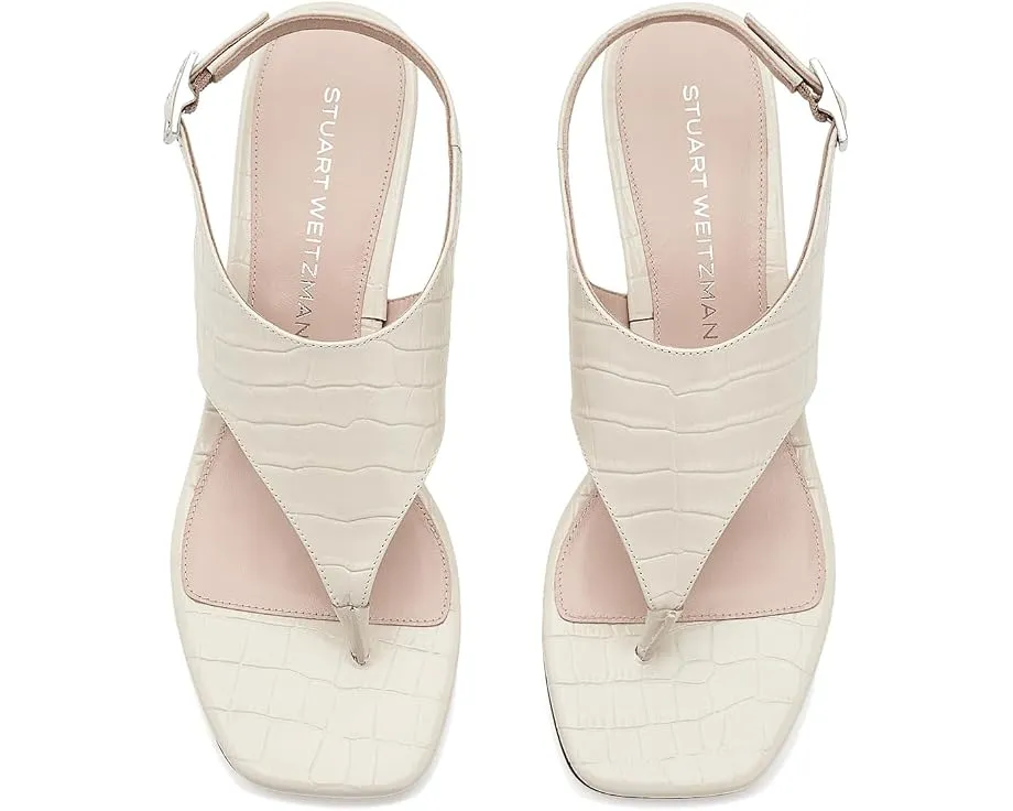 Сандалии Stuart Weitzman Baby Babette Thong на каблуке черные