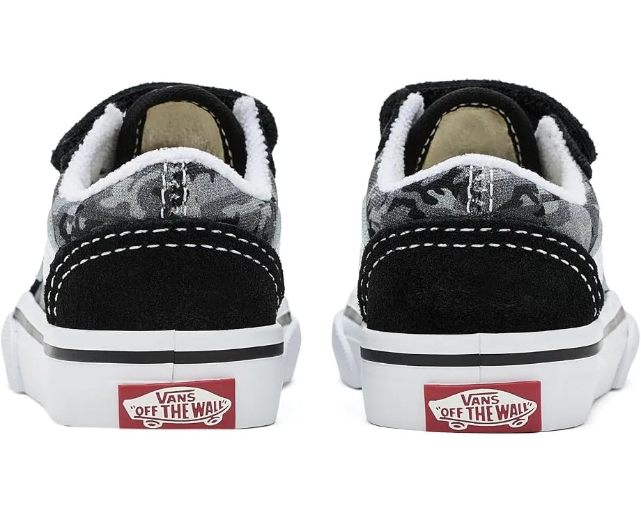 Vans Old Skool V кроссовки для малышей с двойной липучкой