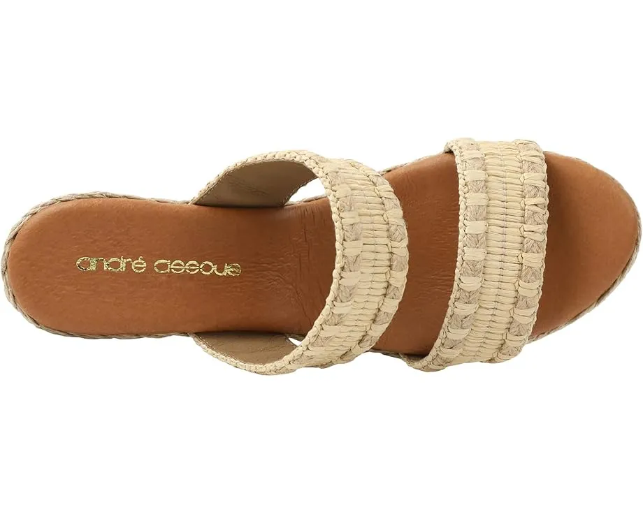 Туфли на платформе Andre Assous Nolita Raffia с круглым открытым носком и ремешками