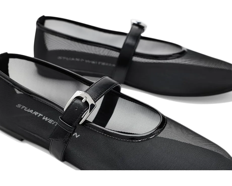 Балетки Stuart Weitzman Sai Bareitall Maryjane с круглым носком и регулируемой пряжкой