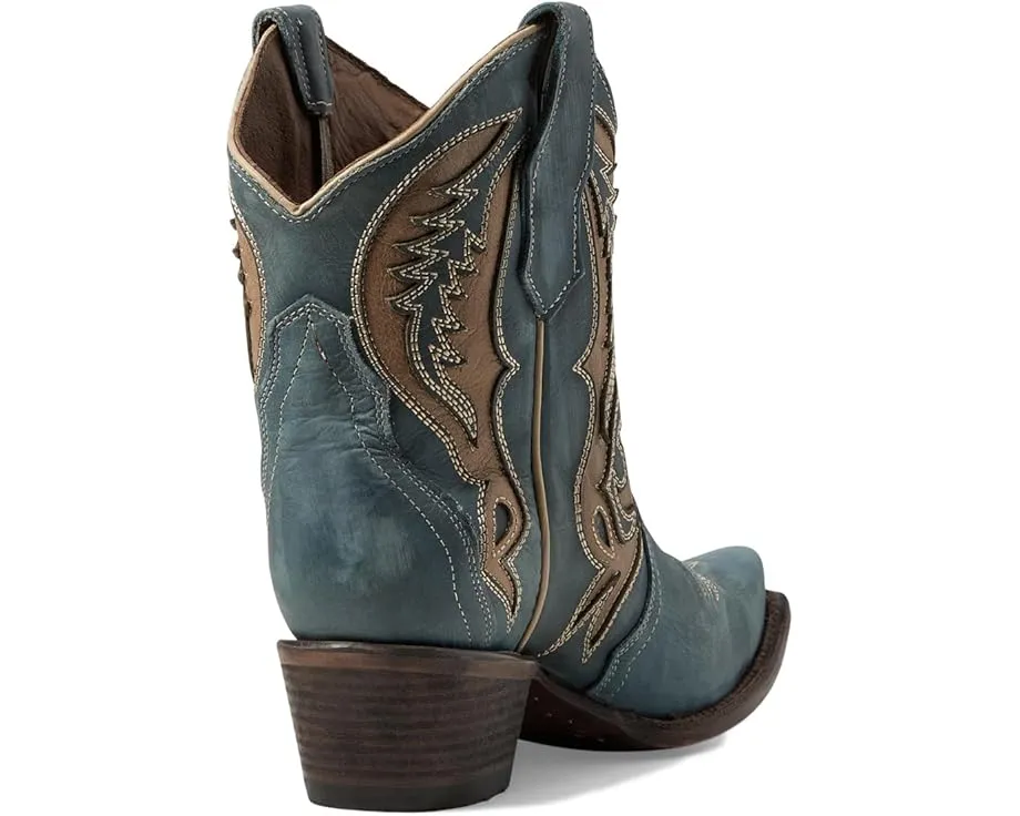 Сапоги Corral L6089 до щиколотки с вышивкой и кубинским каблуком