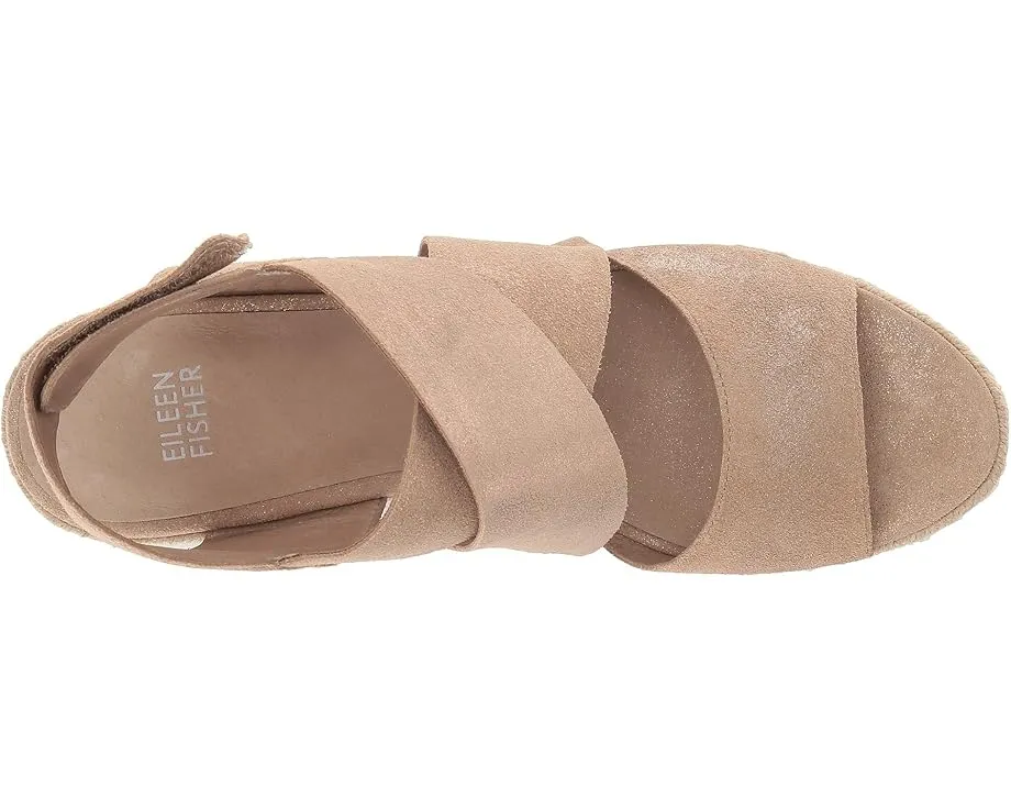 Босоножки Eileen Fisher Willow 3 на танкетке с ремешком на липучке