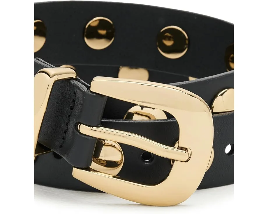 Кожаный ремень Clean Western с клепками из замши Madewell