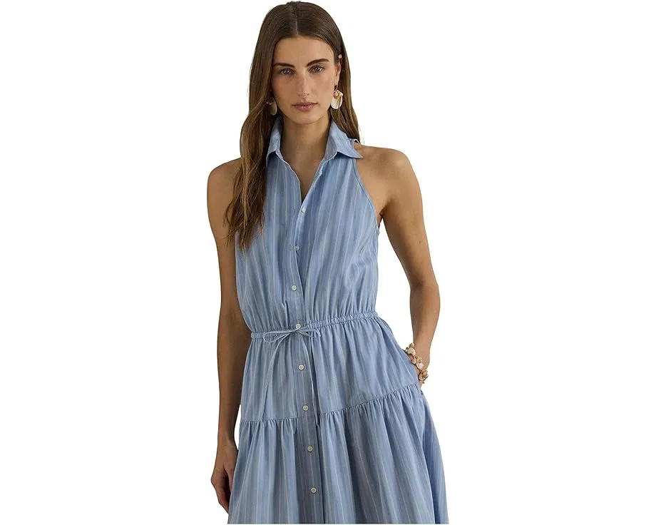 Платье-рубашка Lauren Ralph Lauren Striped Broadcloth с поясом