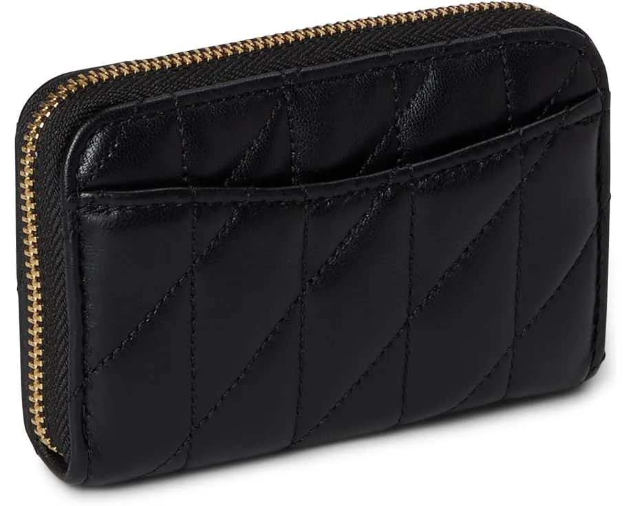 Маленький кардхолдер COACH на молнии из кожи наппа