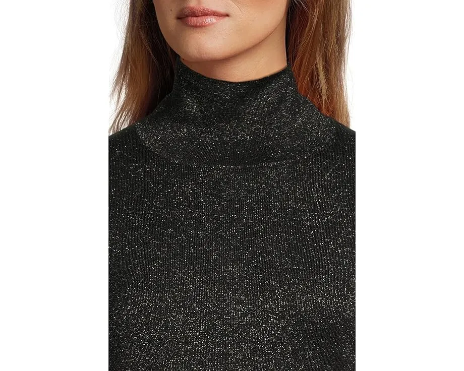 Свитер EILEEN FISHER из шерсти с люрексом и воротником-стойкой