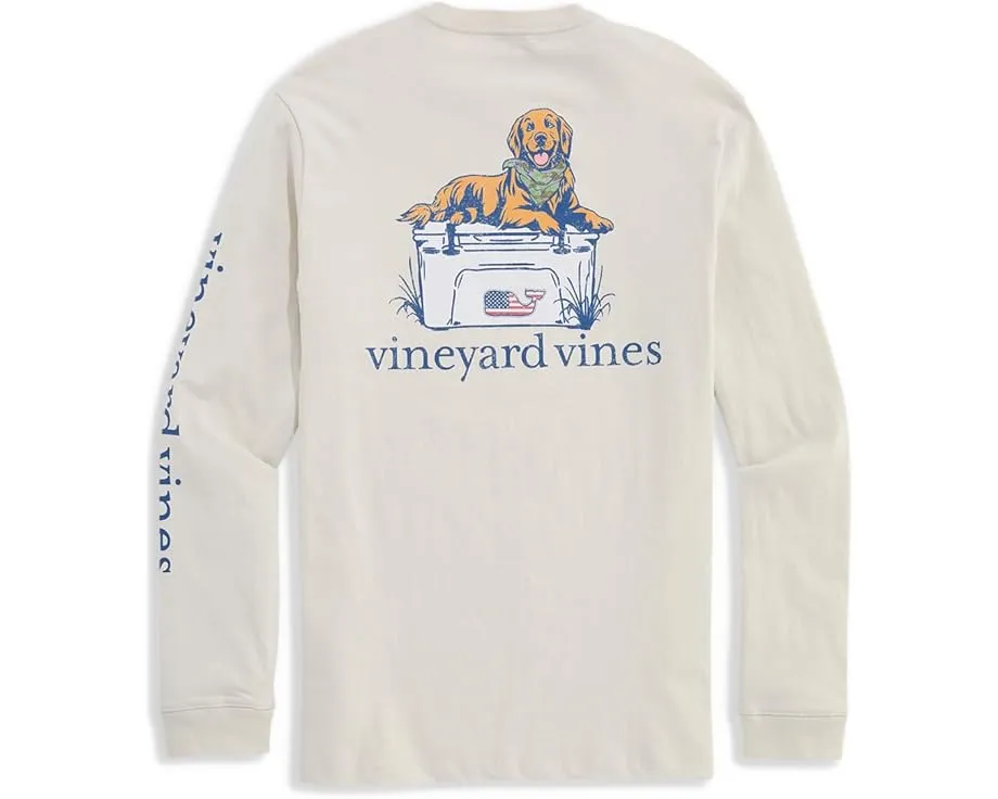 Длинная футболка Vineyard Vines с принтом собаки в камуфляже