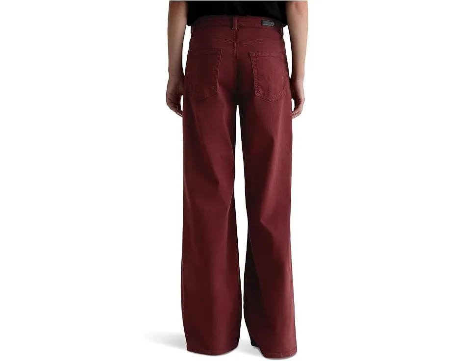 Широкие джинсы AG Saige Mid-Rise Wide Leg из смесовой ткани