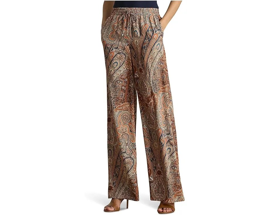 Широкие брюки Lauren Ralph Lauren с принтом пейсли из крепа