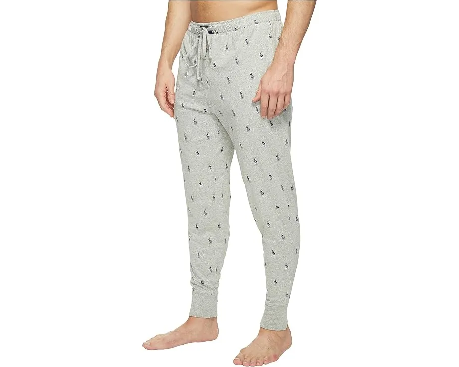 Пижамные джоггеры All Over Pony Player Knit Sleepwear от Polo Ralph Lauren из хлопкового трикотажа