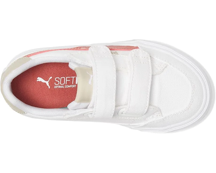 Кроссовки PUMA Kids Court Classic Vulc на липучках с подошвой из каучука