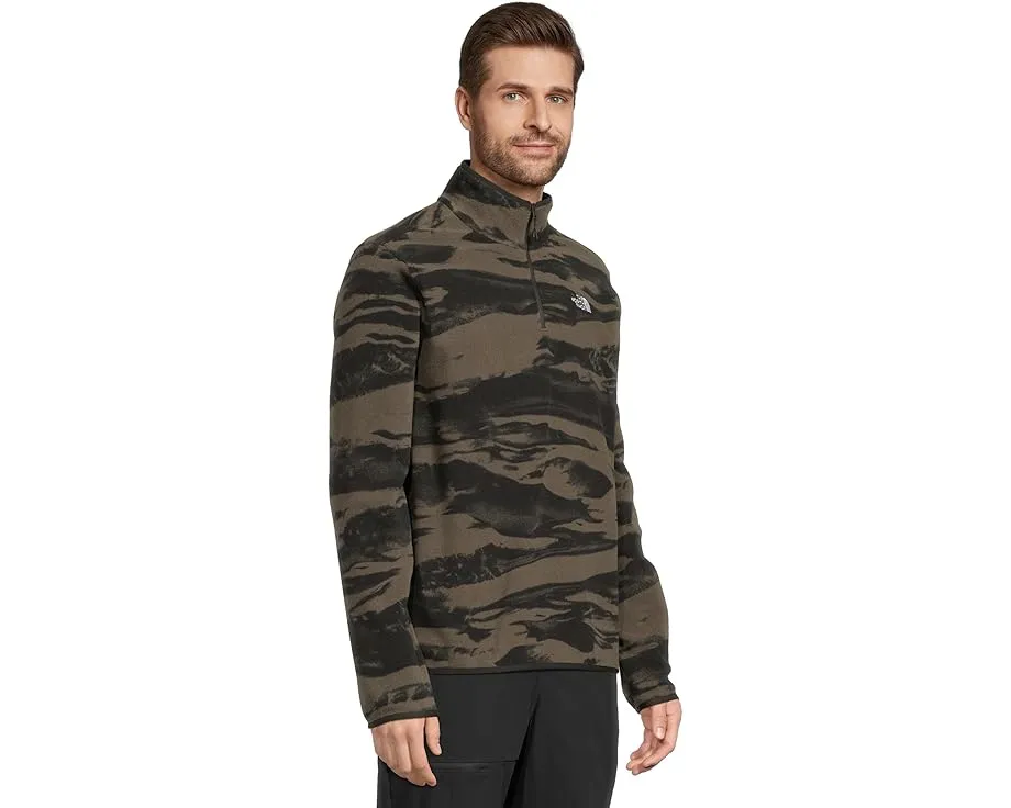 Флисовая куртка The North Face Glacier с принтом и молнией на четверть