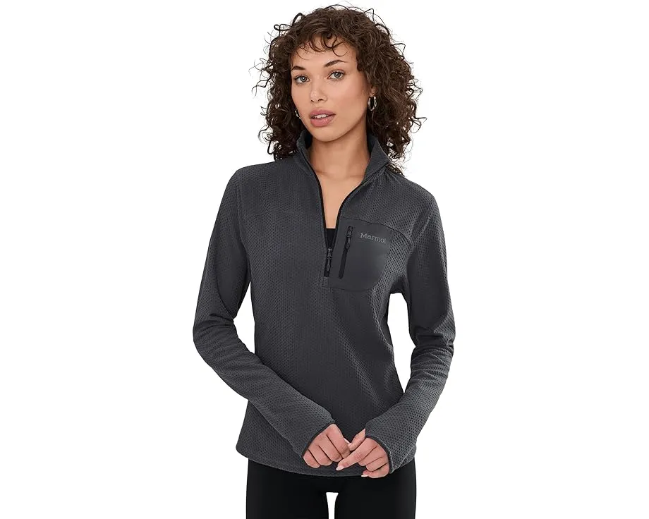 Толстовка Marmot AirFleece 1/2 Zip с нагрудным карманом и перепонками для большого пальца