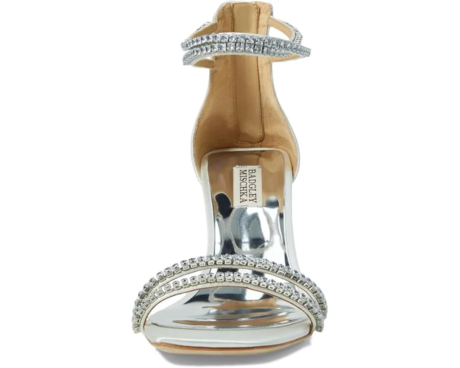 Сандалии Badgley Mischka Lillie с кристаллами на бретелях и квадратным носком