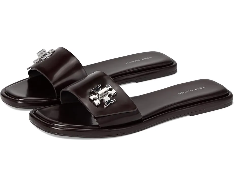 Сандалии Tory Burch T Lock Slide с широким ремешком и логотипом