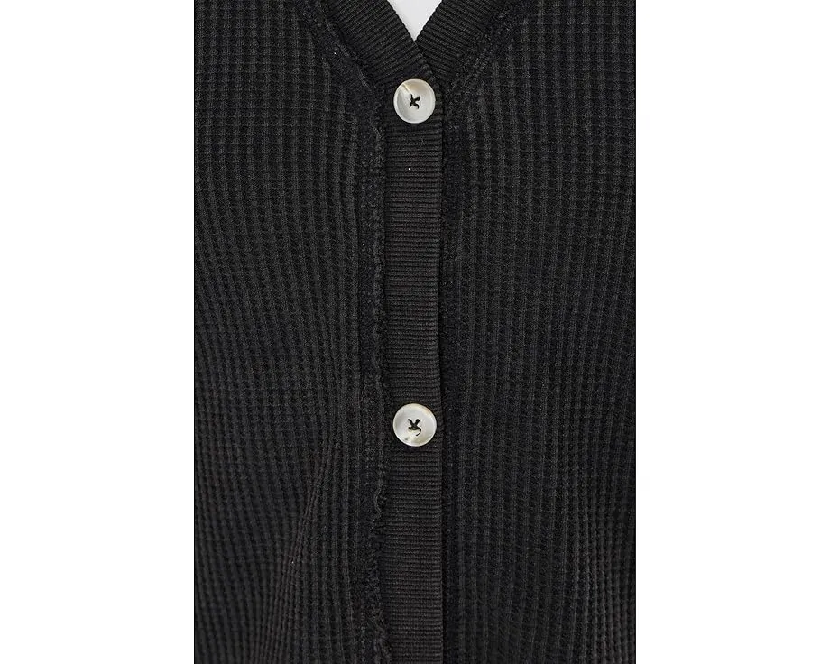 Кардиган Mod-o-doc с длинными рукавами и вафельной текстурой на пуговицах