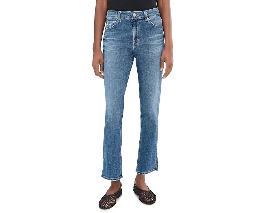 Джинсы Mari Mid-Rise Slim Straight Crop с прямой посадкой и укороченными штанинами в цвете 15 Years Prague