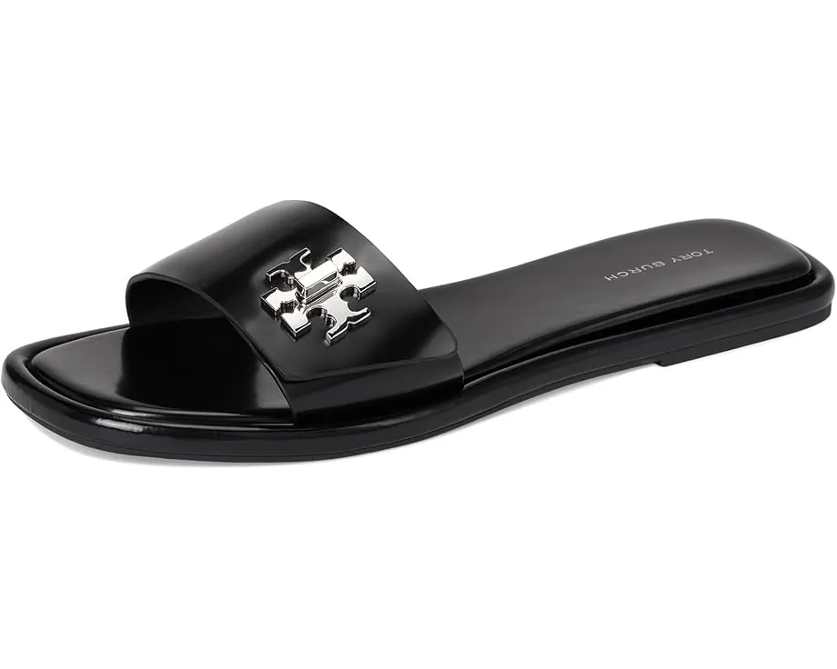 Сандалии Tory Burch T Lock Slide с широким ремешком и логотипом