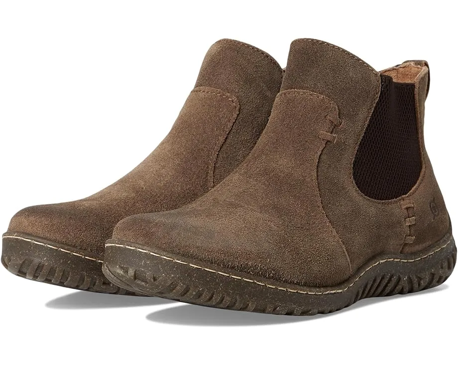 Ботинки Born Bali из состаренной замши на пробковой подошве с боковыми вставками