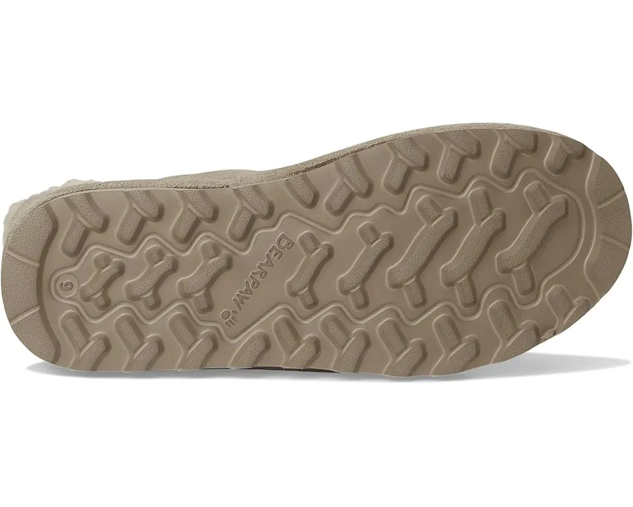 Зимние угги Bearpaw Jenni из замши с меховой отделкой и декоративной пряжкой