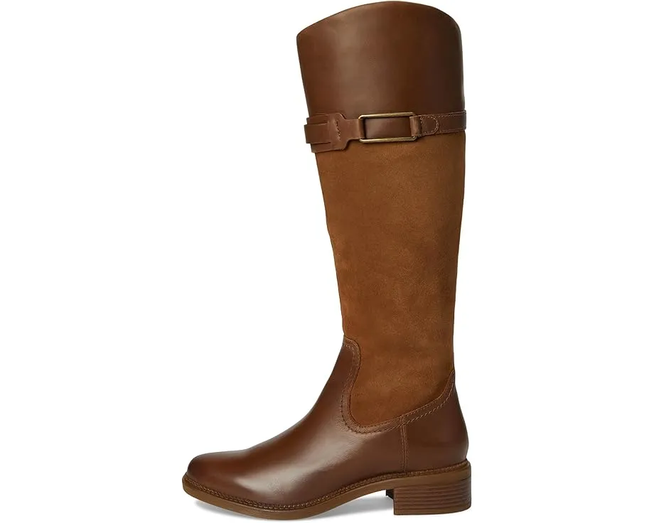 Ботинки до колена Clarks Maye Carly с молнией сбоку и деталью на пряжке