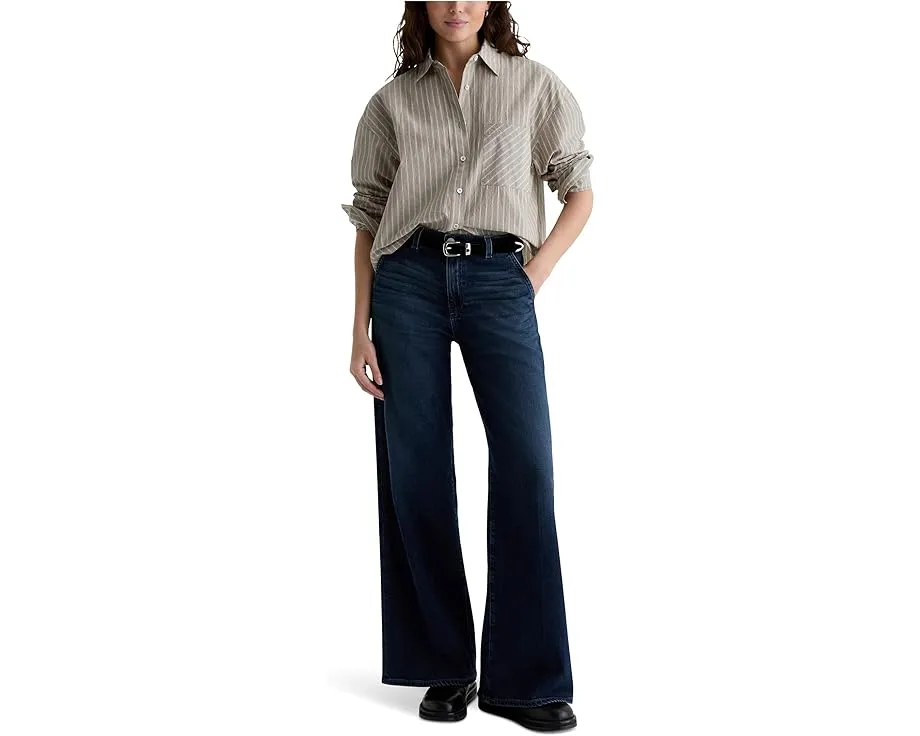 Джинсы AG Jeans Stella Mid Rise Wide Leg Palazzo с широкой штаниной