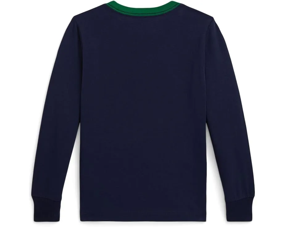 Футболка Polo Ralph Lauren Kids с длинным рукавом и логотипом для малышей