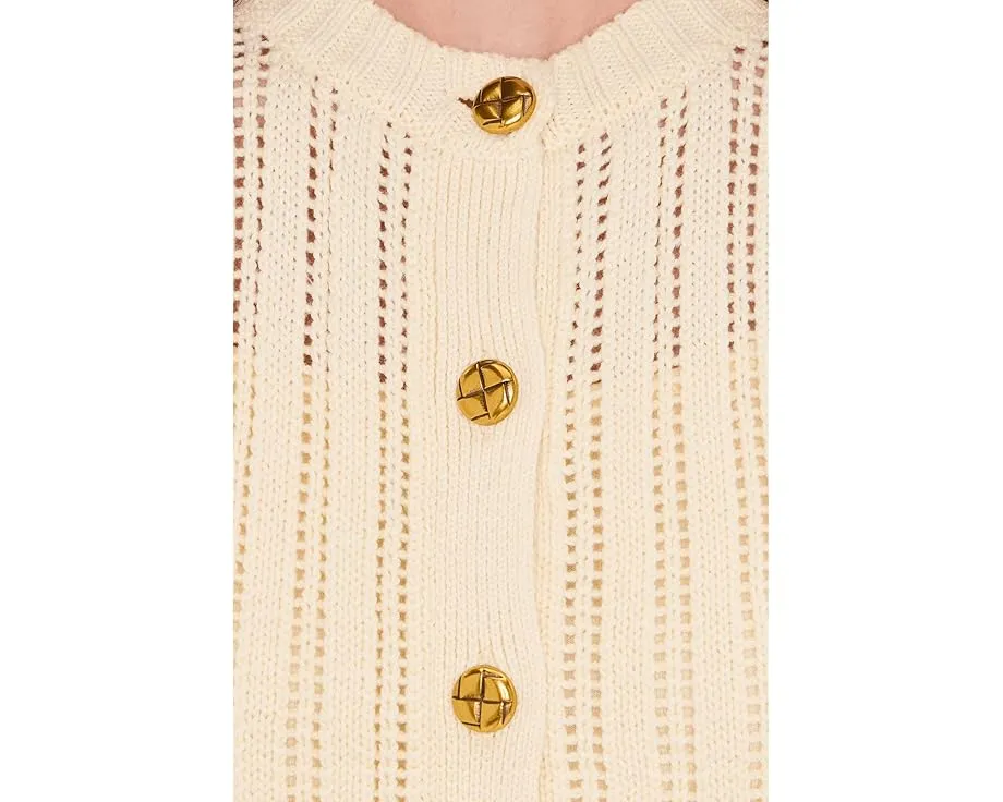 Кардиган-топ Splendid Luca с ажурной вязкой и застежкой на пуговицах