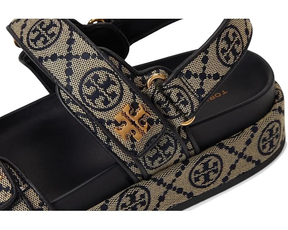 Спортивные сандалии Tory Burch Kira с монограммой T и ремешком на пятке