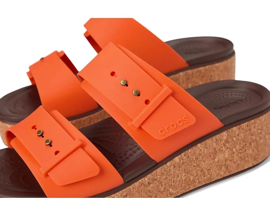 Сандалии Crocs Brooklyn Cork Buckle на пробковой платформе