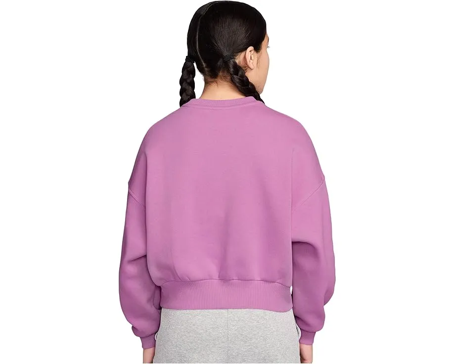Свитшот Nike Kids Sportswear Club Fleece Boxy Crew Neck с вышитым логотипом