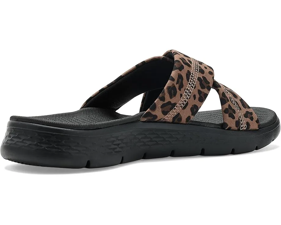 Вegan сандалии SKECHERS GO Walk Flex с леопардовым принтом и памятью формы