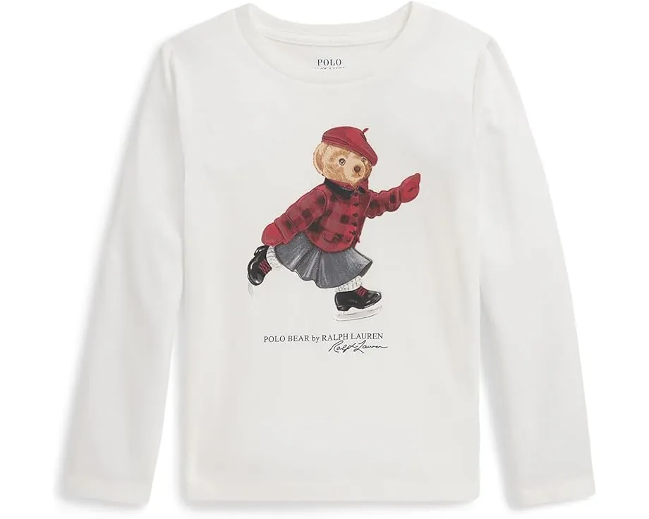 Детская футболка Polo Ralph Lauren Kids с длинным рукавом и принтом Polo Bear