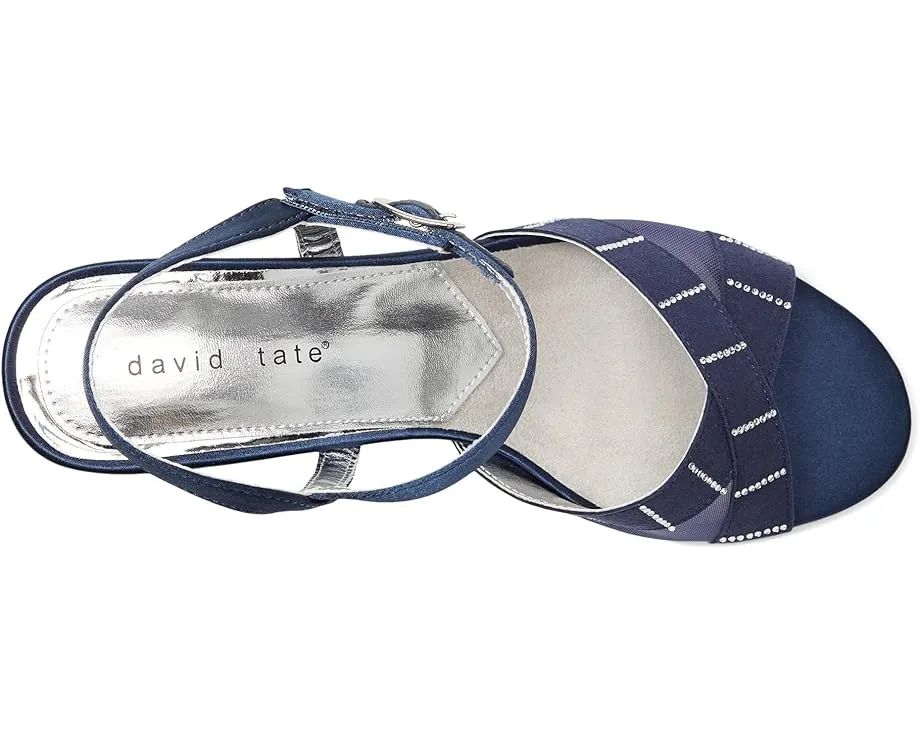 Вечерние сандалии David Tate Cocktail из атласа с ремешком на щиколотке