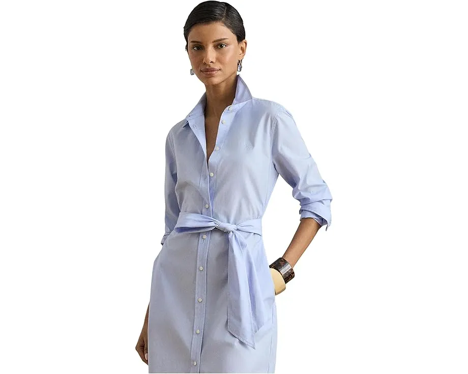 Платье-рубашка Lauren Ralph Lauren из хлопка end-on-end с поясом