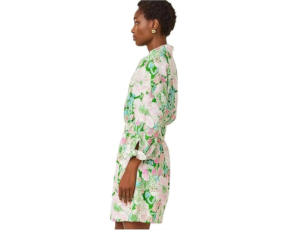 Lilly Pulitzer Платье-рубашка Abralynn из льна с присборенной талией