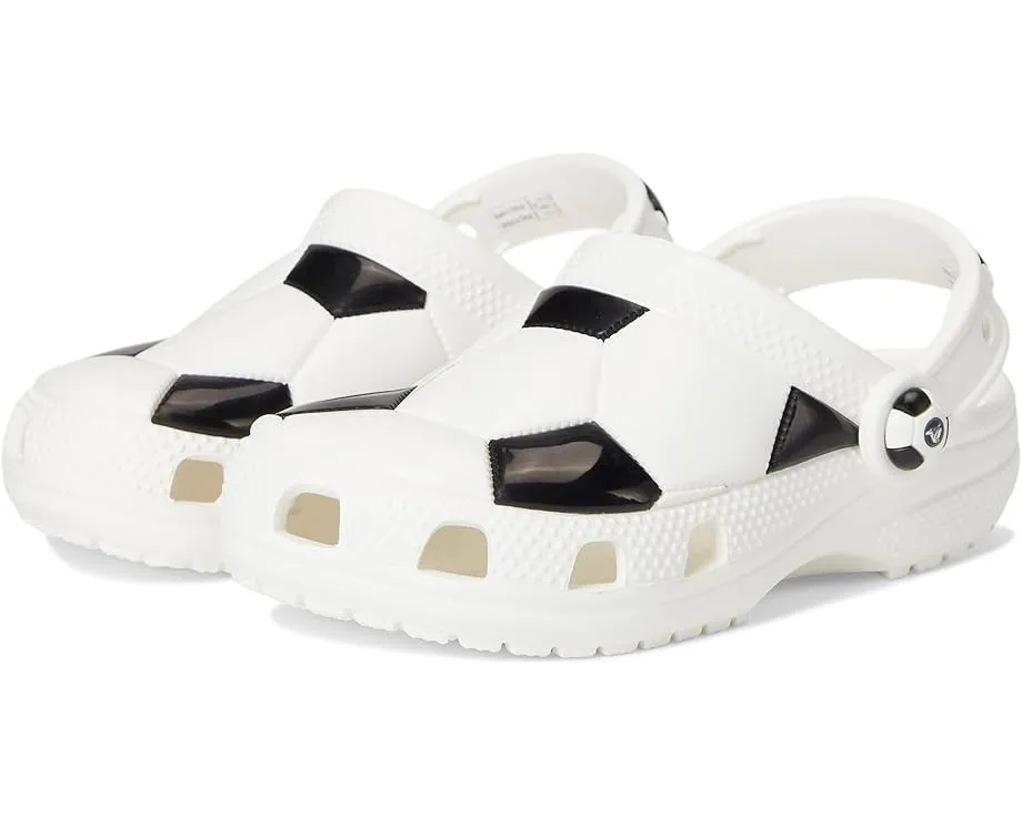 Crocs спортивные сабо Classic для малышей с футбольным принтом