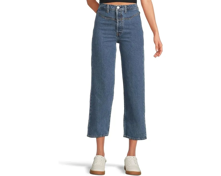 Джинсы Levi's Premium Ribcage Western Yoke с завышенной талией и прямым кроем