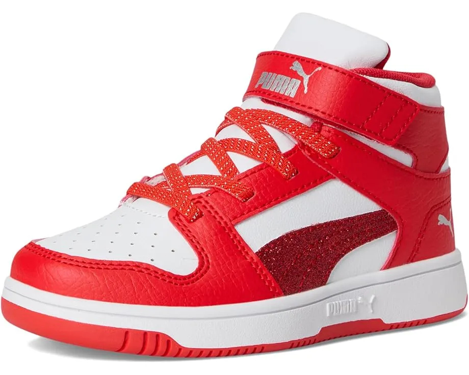 Кроссовки PUMA Kids Rebound Layup Mid на липучках с промежуточной подошвой EVA