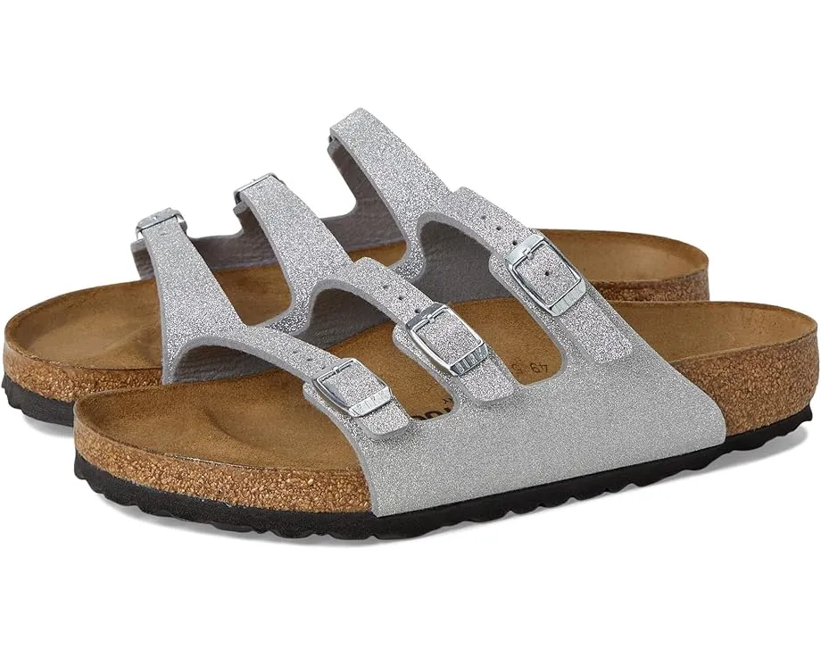 Биркенштоки Florida Shiny Glitter с блестками и анатомической стелькой