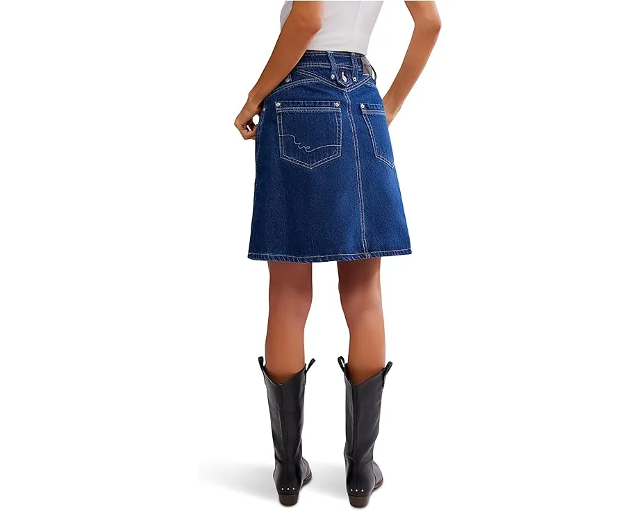 Джинсовая миди-юбка We The Free Suzy с клёшом от Free People