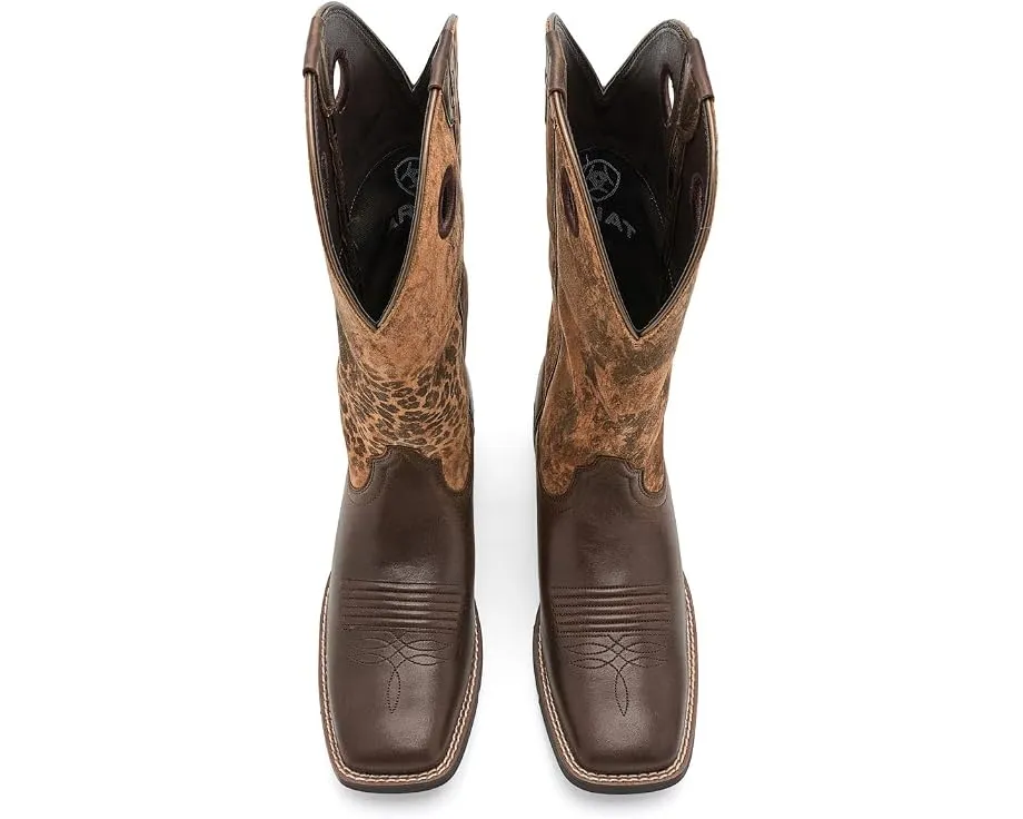 Ковбойские сапоги Ariat Round Up Ryder из натуральной кожи с узором