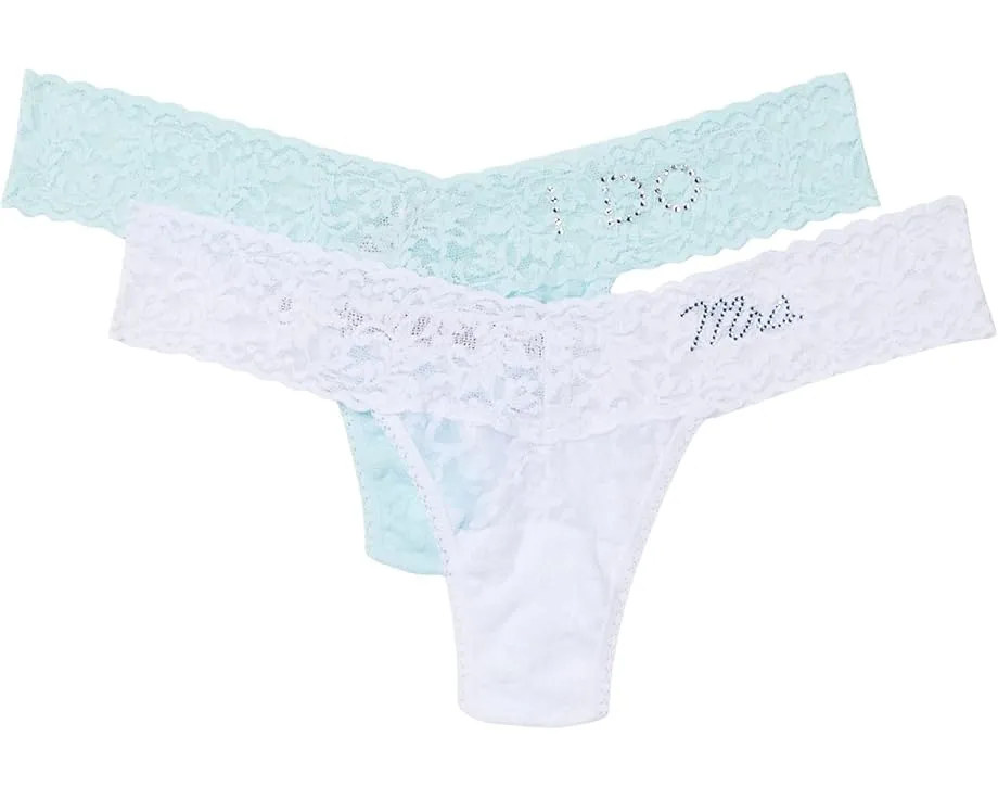 Набор Hanky Panky из 2 стрингов I Do и Mrs низкой посадки с кружевом