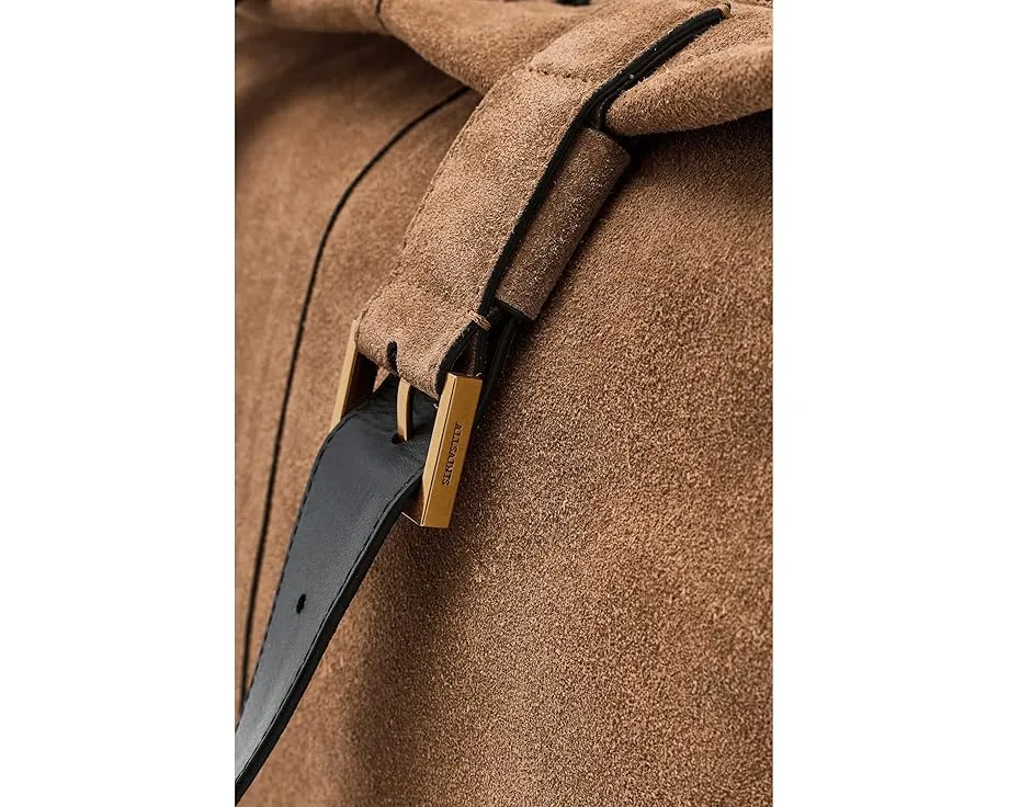 Сумка AllSaints Alba Suede Zip Tote из замши с молнией