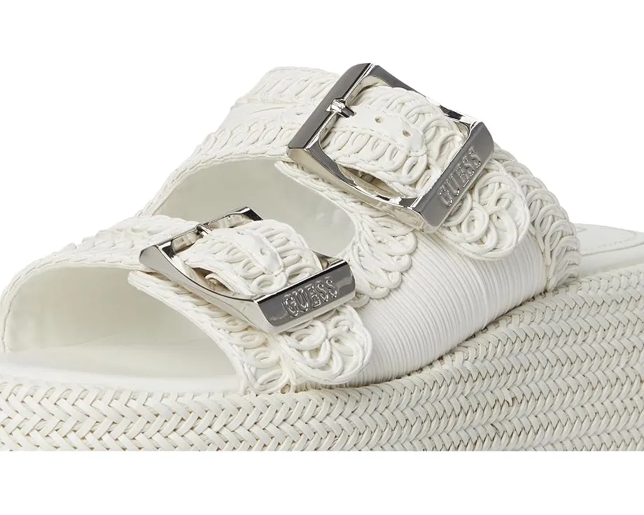 Сандалии GUESS Binks на платформе с плетеными деталями и крупной пряжкой