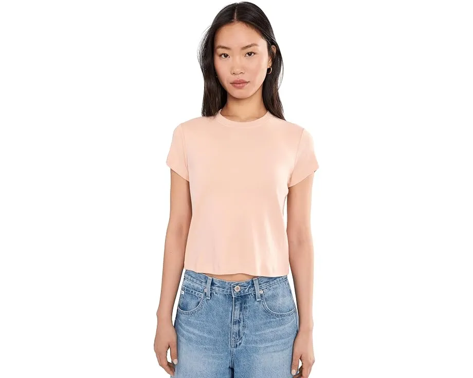 Кроп-футболка AG Jeans Sadie Crew Neck с винтажным кроем 90-х