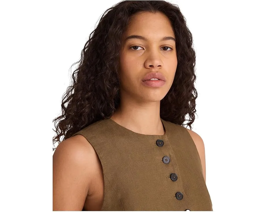 Топ Madewell Button Front из 100% льна с запахом на пуговицах