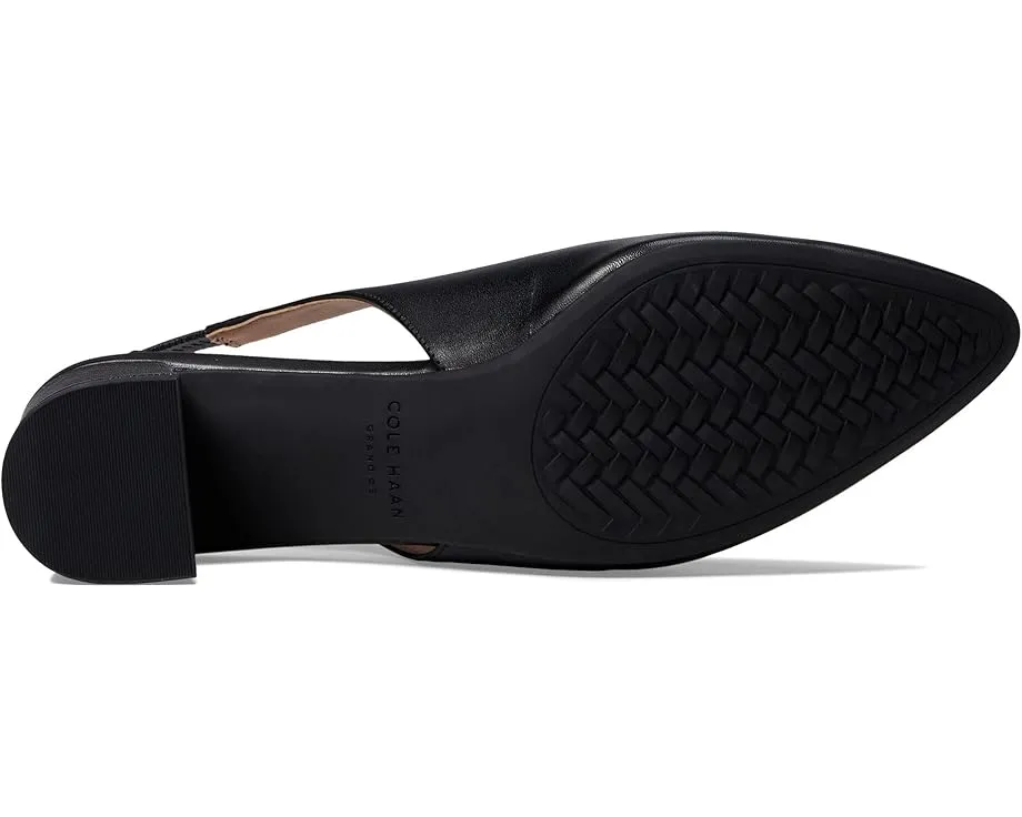 Лодочки The Go-To Slingback Pump 45 мм на устойчивом каблуке с леопардовым принтом от Cole Haan