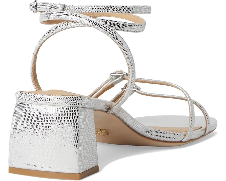 Босоножки Badgley Mischka Dania с каблуком из металлизированной кожи под ящерицу