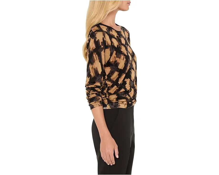 Свитер NIC+ZOE Petite Glowy Check с клетчатым принтом